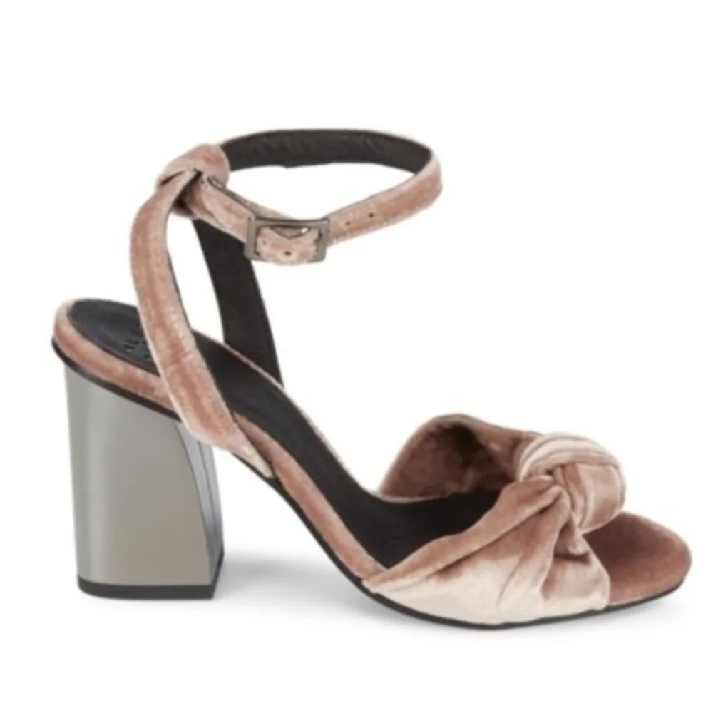 ALEX + ALEX Velvet Block Heel Sandals Size 11
